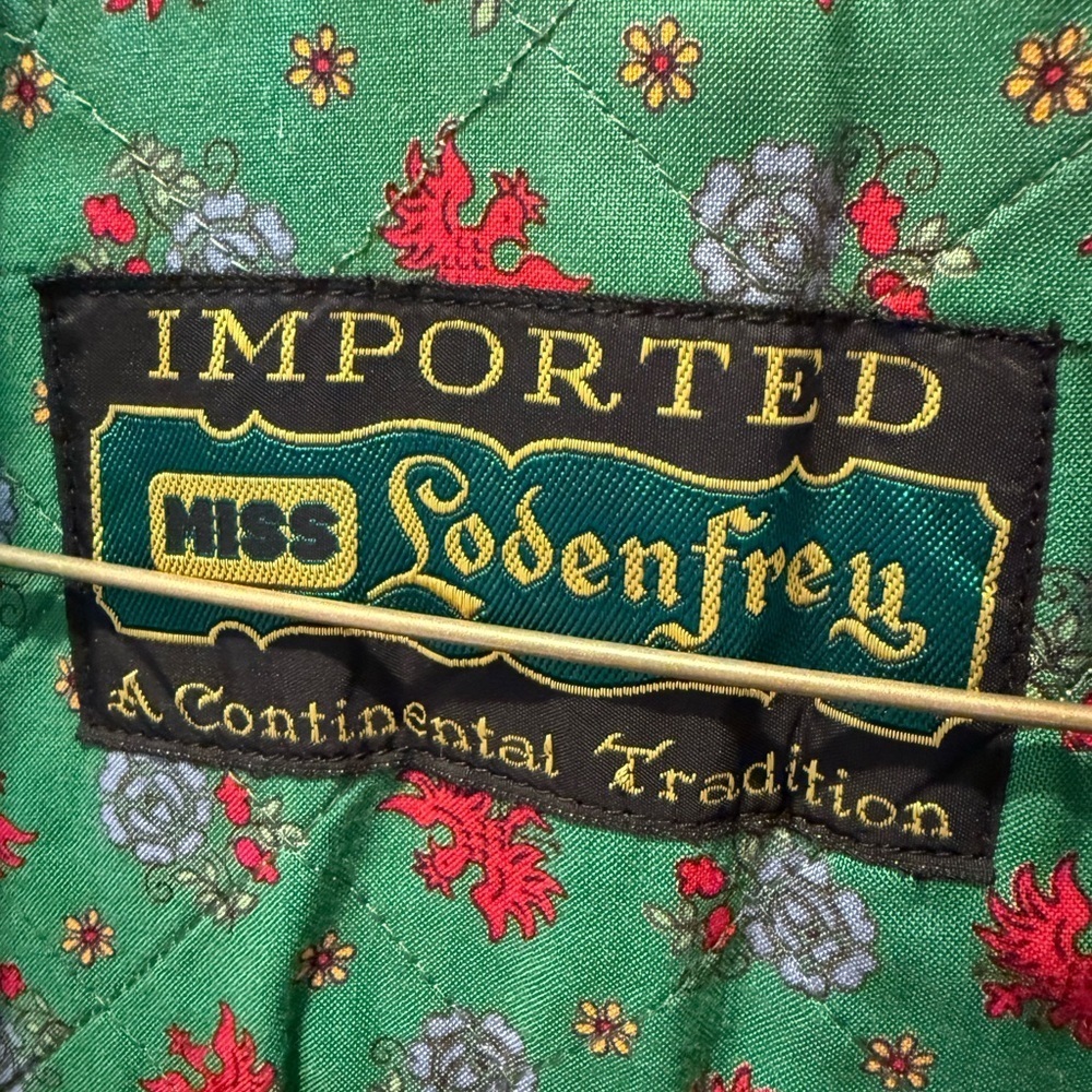 VTG Lodenfrey 60s Austrian Yellow Loden Wool Mohair Coat Petite XXS/Kids 12 - Picture 3 of 13